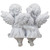 Sitting Boy and Girl Cherubs with Heart Statue - 6.75"