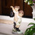 LED Solar Lighted Boy and Girl with Lantern Outdoor Garden Statue - 19.5" - IMAGE 3