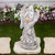 LED Solar Lighted Angel with Cross Garden Statue - 19" - IMAGE 1