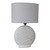 Notched Table Lamp with Drum Shade - 26.25" - White - IMAGE 2