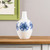 Two Toned Ceramic Vase - 11" - White and Blue - IMAGE 1