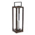 Wooden Base Iron Framed Candle Holder - 25.25" - Black and Brown - IMAGE 1