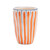 Abstract Striped Dolomite Planters - 5" - Orange and Blue  - Set of 6 - IMAGE 3
