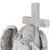 Angel With Cross Memorial Statue - 13"