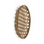 Geometric Woven Round Bamboo Tray - 22.25" - Brown - IMAGE 3