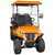 4 Passenger Electric Golf Cart with Roof - Orange/Black - IMAGE 2