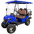 4 Passenger Electric Golf Cart with Roof - Blue/Brown - IMAGE 3