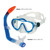 Youth and Adult Silicone Mask and Dry Top Snorkel with Purge Valve Scuba Set - 14" - IMAGE 4