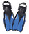 Adjustable Swimming Fins with Heel Strap - Size 3.5-6 - Blue and Black - IMAGE 1