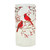 Glittered Cardinal Berry Glass Christmas Holder - 8" - Set of 6 - IMAGE 2
