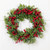Red Berry and Boxwood Artificial Christmas Wreath - 20" - Unlit - IMAGE 1