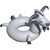 Inflatable LOL Goat Swimming Pool Ring - 56" - Gray - IMAGE 2