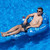 Inflatable Tropical Pool Lounge Chair - 58" - Blue - IMAGE 3