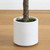 Jacaranda Leave Artificial Tree with White Planter - 6' - Green - IMAGE 5