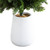 Cedar Artificial Tree with White Grooved Planter - 3'