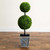 Potted Double Ball Boxwood Artificial Topiary Tree - 3' - Clear LED Lights - IMAGE 4