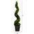 Pre-Lit Boxwood Spiral Artificial Topiary Plant - 3.75' - Clear LED Lights - IMAGE 4