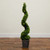 Pre-Lit Boxwood Spiral Artificial Topiary Plant - 3.75' - Clear LED Lights - IMAGE 5
