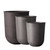 Glazed Planter Pots - 19.5" - Brown - Set of 3 - IMAGE 1