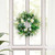 Hydrangea and Dogwood Artificial Floral Spring Wreath - 24" - Green and White - IMAGE 1