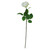 26" White and Green Artificial Rose Pick with Long Stem - IMAGE 1