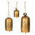 Hammered Iron Dome Bells Christmas Decorations -  Set of 3 - IMAGE 2