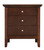 3-Drawer Wooden Rectangular Nightstand - 26" - Brown - IMAGE 1