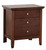 3-Drawer Wooden Rectangular Nightstand - 26" - Brown - IMAGE 2