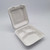 3-Compartment Hinged White Take Out Containers - 8" - 200 Count - IMAGE 1