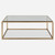 Rectangular Metal Coffee Table with Glass Top - 48" - IMAGE 2