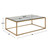 Rectangular Metal Coffee Table with Glass Top - 48" - IMAGE 3