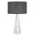 Honed Marble Table Lamp with Drum Shade - 28.75" - White and Gold - IMAGE 2