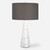 Honed Marble Table Lamp with Drum Shade - 28.75" - White and Gold - IMAGE 4