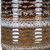 Glazed Ceramic Table Lamp with Drum Shade - 26.5" - Brown and White - IMAGE 4
