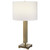 Table Lamp with Drum Shade and Metal Column Base - 27" - Antique Brass Finish - IMAGE 3