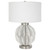 Marble Table Lamp with Drum Shade - 24.5" - Plated Brushed Nickel Finish - IMAGE 3