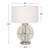 Marble Table Lamp with Drum Shade - 24.5" - Plated Brushed Nickel Finish