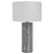 Glazed Stripe Table Lamp with Round Drum Shade - 27.5" - Blue and White - IMAGE 5