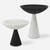 Marble Pedestal Bowls - 11.75" - Set of 2 - Black and White - IMAGE 2