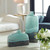 Two-Toned Glass Vases - 14" - Aqua and Black - Set of 2 - IMAGE 1