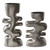Abstract Style Ceramic Vases - 14" - Nickel Finish - Set of 2 - IMAGE 5