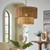 2-Tier Shade Woven Jute Hanging Pendant Ceiling Light Fixture - 24" - IMAGE 1