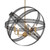 5-Light Inter-Wrapped Sphere Hanging Pendant Ceiling Light Fixture - 27.75"