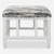 Small Upholstered Bench with Turned Base - 22.5" - White - IMAGE 2