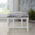 Small Upholstered Bench with Turned Base - 22.5" - White - IMAGE 5