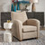 Upholstered Shearling Accent Chair - 35.5" - IMAGE 1