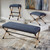 Cushioned Top Bench with Metal Frame - 47.75" - Navy Blue - IMAGE 6