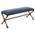Cushioned Top Bench with Metal Frame - 47.75" - Navy Blue