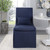 Plush Cushion Seat Armless Chair - 39.5" - Denim Blue - IMAGE 1