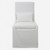 Solid Plush Cushion Seat Armless Chair - 39.5" - White - IMAGE 2
